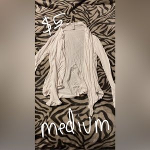 White cardigan long sleeve